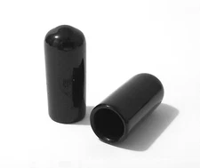 0.375" 3/8" Black Vinyl Rubber Flexible Round Tube Tubing Pipe End Cover Caps