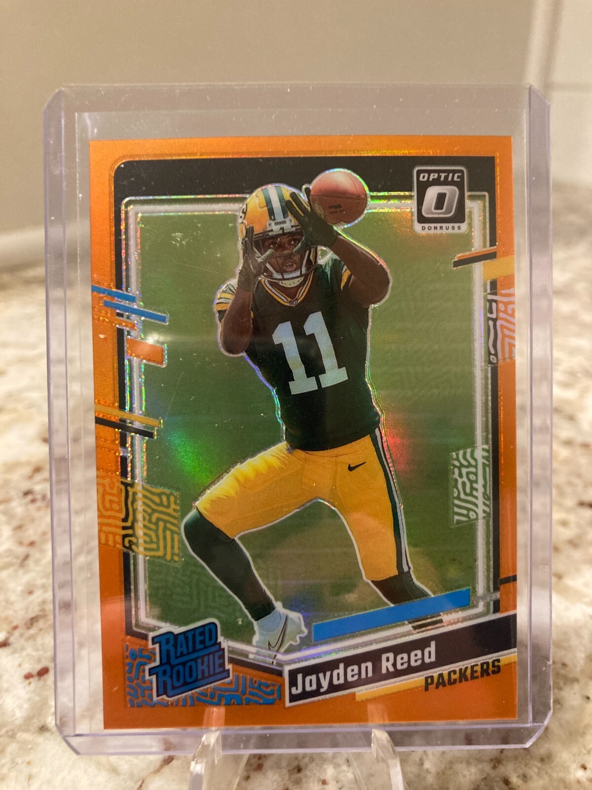 2023 Panini Donruss Optic Orange Prizm Rated Rookie #239 JAYDEN REED /249