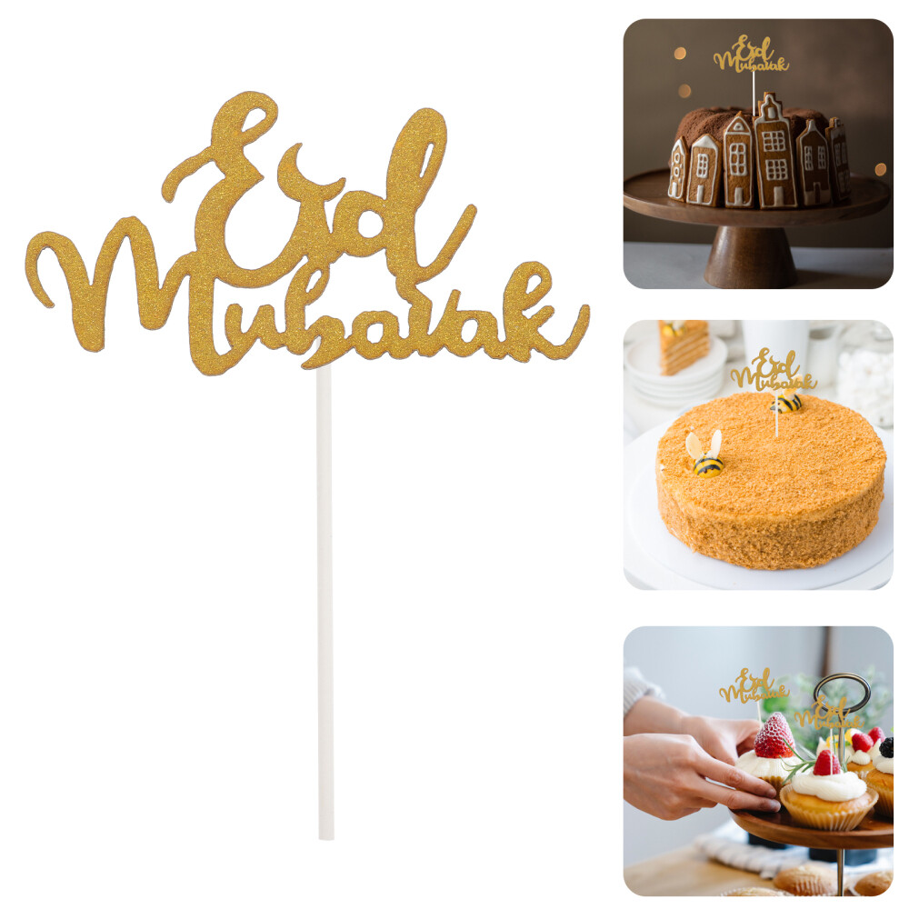 20 Pcs Décoration De Gâteau Eid Mubarak Pics À Ramadan Petit Hautde