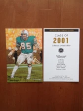 Nick Buoniconti Dolphins unsigned Goal Line Art Card