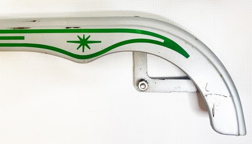 Vintage Schwinn Chain Guard for Adult Bicycle, Grey / Green with mounting bolts - Picture 3 of 14