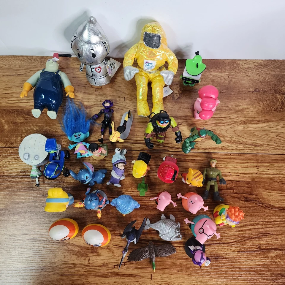 Mixed Character Toy Lot Figures Peppa Pig Disney TMNT Trolls Rugrats - Image 3 of 4