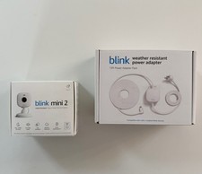 NEW Blink Mini 2 Indoor/Outdoor Security Camera  Weather Resistant Pwr Adapter