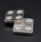 ​Tiny 2x2 Stackable Silver Brick - 1/8 OZT .999 Fine Silver Hand Poured Style