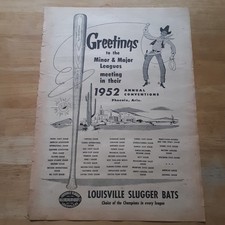 Louisville Slugger Bats Cowboy Bat Lasso 1952 Ad Phoenix Arizona 