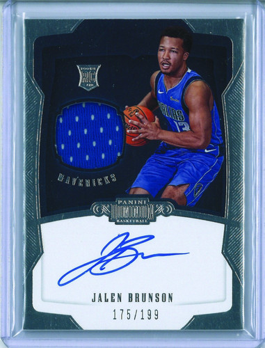 Jalen Brunson [Autograph Jersey Silver] #148 2018 Panini Dominion card