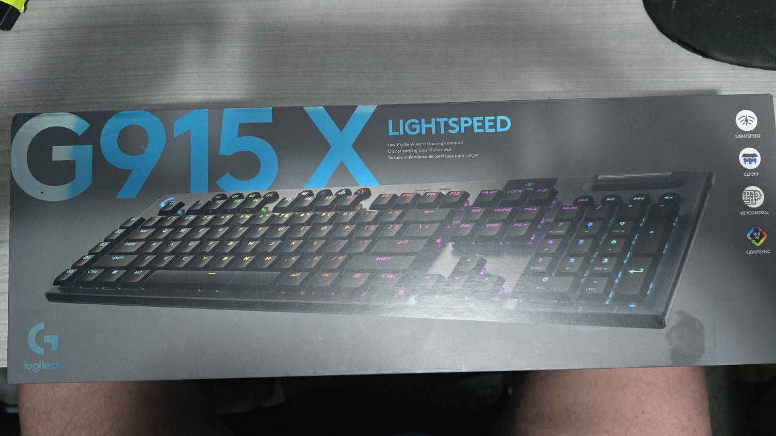Gently Used Logitech G915 X CLICKY Full-Sized Wired Gaming K