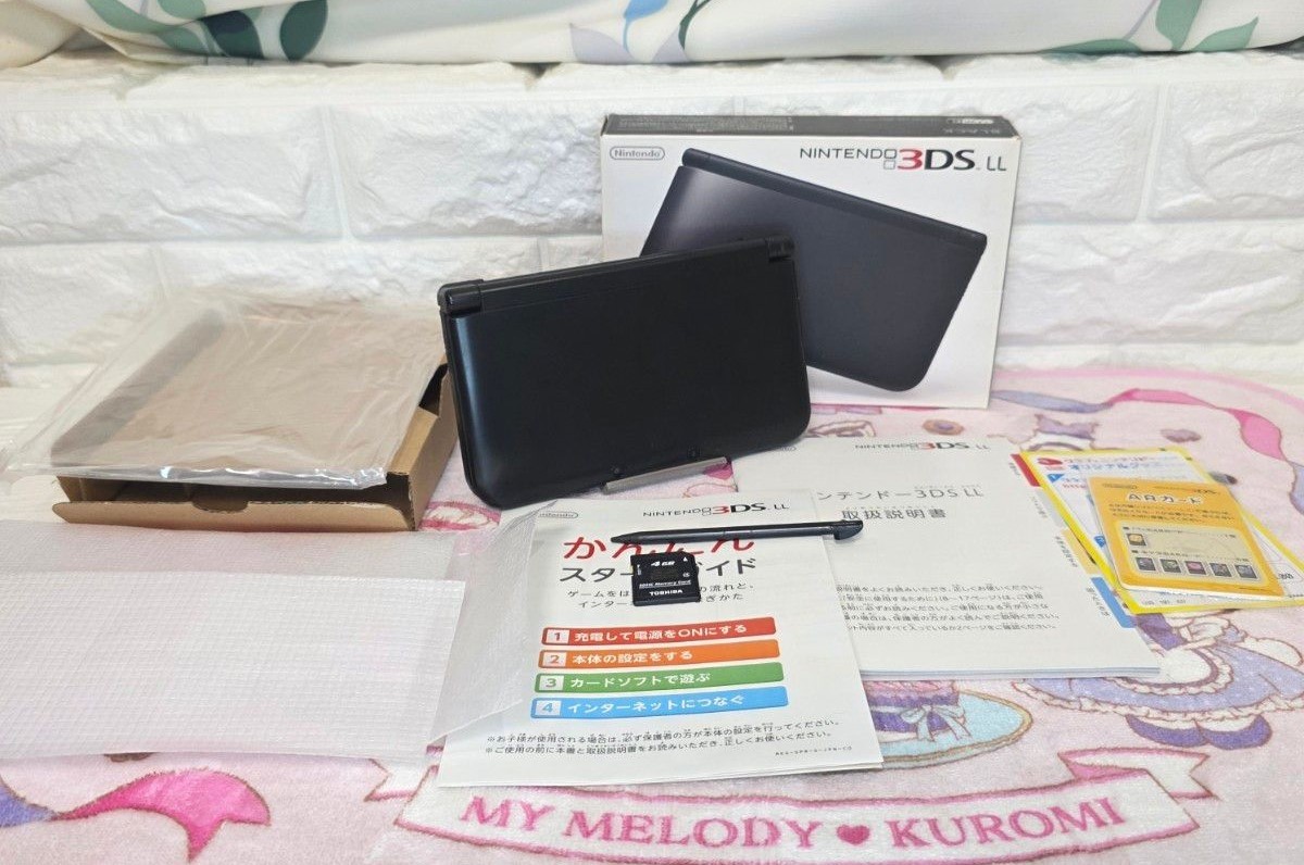 Nintendo 3DS XL Black NTSC-J Tested Working Boxed 4GB Memory