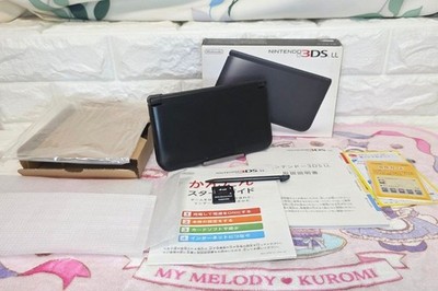 Nintendo 3DS XL Black NTSC-J Tested Working Boxed 4GB Memory