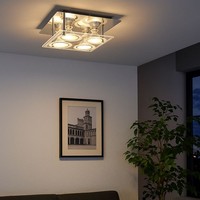 Deckenlampe Schlafzimmerleuchte Deckenleuchte Glas Led Wohnzimmerlampe 4 Flammig