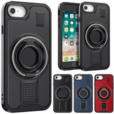 For Apple iPhone 8 Ring Holder Kickstand Hard Case Heavy Duty Protective Cover