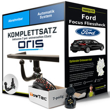 Anhängerkupplung ORIS abnehmbar für FORD Focus Fliessheck +E-Satz EBA EC 94/20