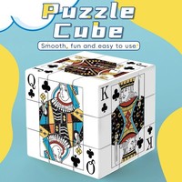 Magic Cube 3x3x3 3D UV printed poker KQJ puzzle smooth game children's toy gift
