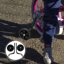 Bike Auxiliary Wheel Durable Children Training Stabiliser Black