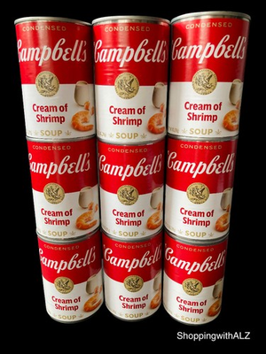 #ad NEW LOT 9 Campbell’s Cream of Shrimp Soup Condensed 10.5 oz EXP 3 27 $139.99