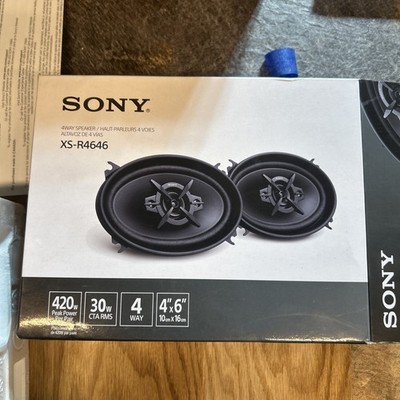 Sony XS-R4646 Two 4x6  4-Way Speakers Car Audio 420W Peak Per Pair 30W