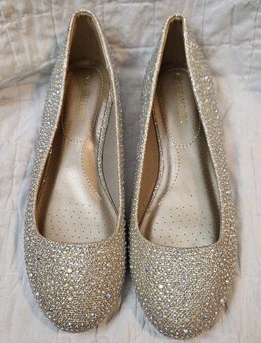 Dream Pairs Womens Sole Shine Faceted Crystal Covered Ballet Flats Sz. US 12 NEW - Picture 2 of 7