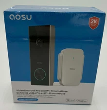Aosu Video Doorbell Pro and Wifi Home Base Space Gray - New - Model V8P1AX11