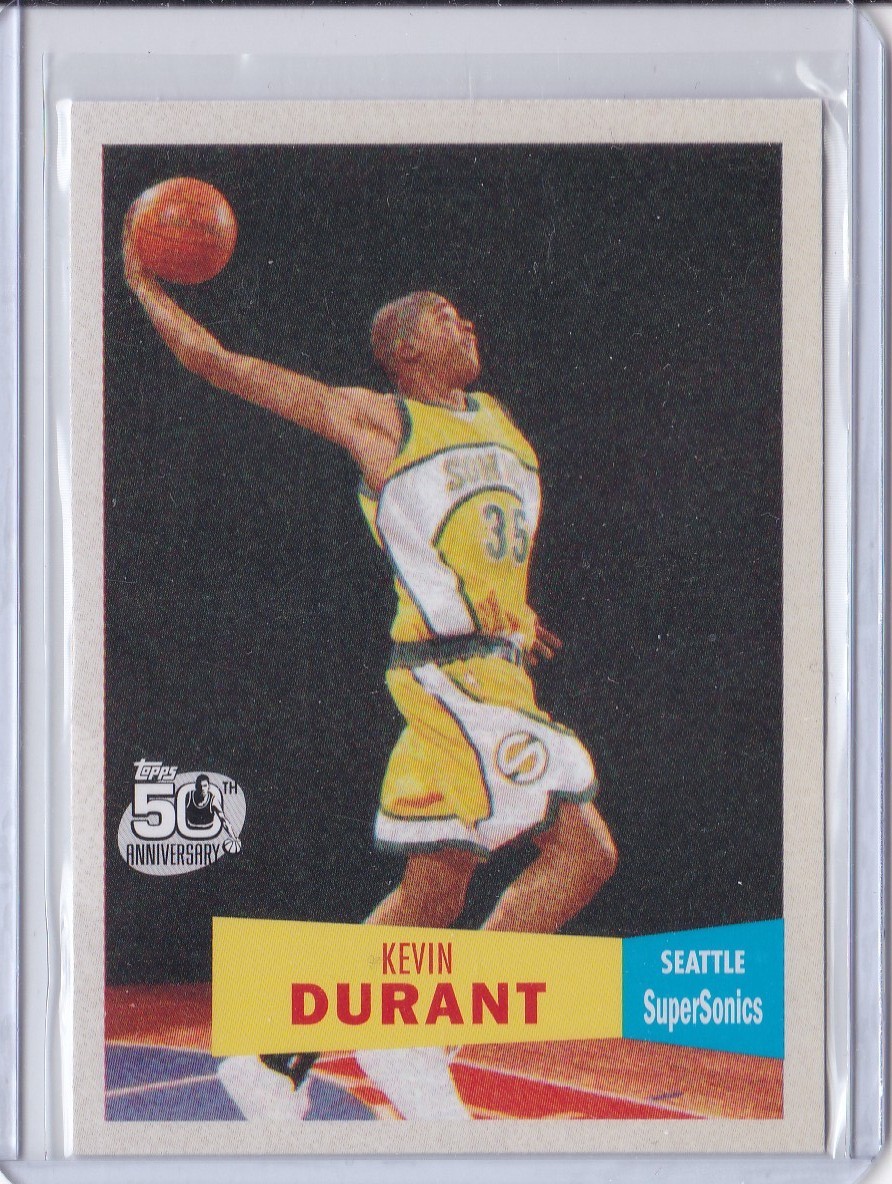 Kevin Durant 2007-08 Topps Basketball #112 1957-58 Variation Rookie