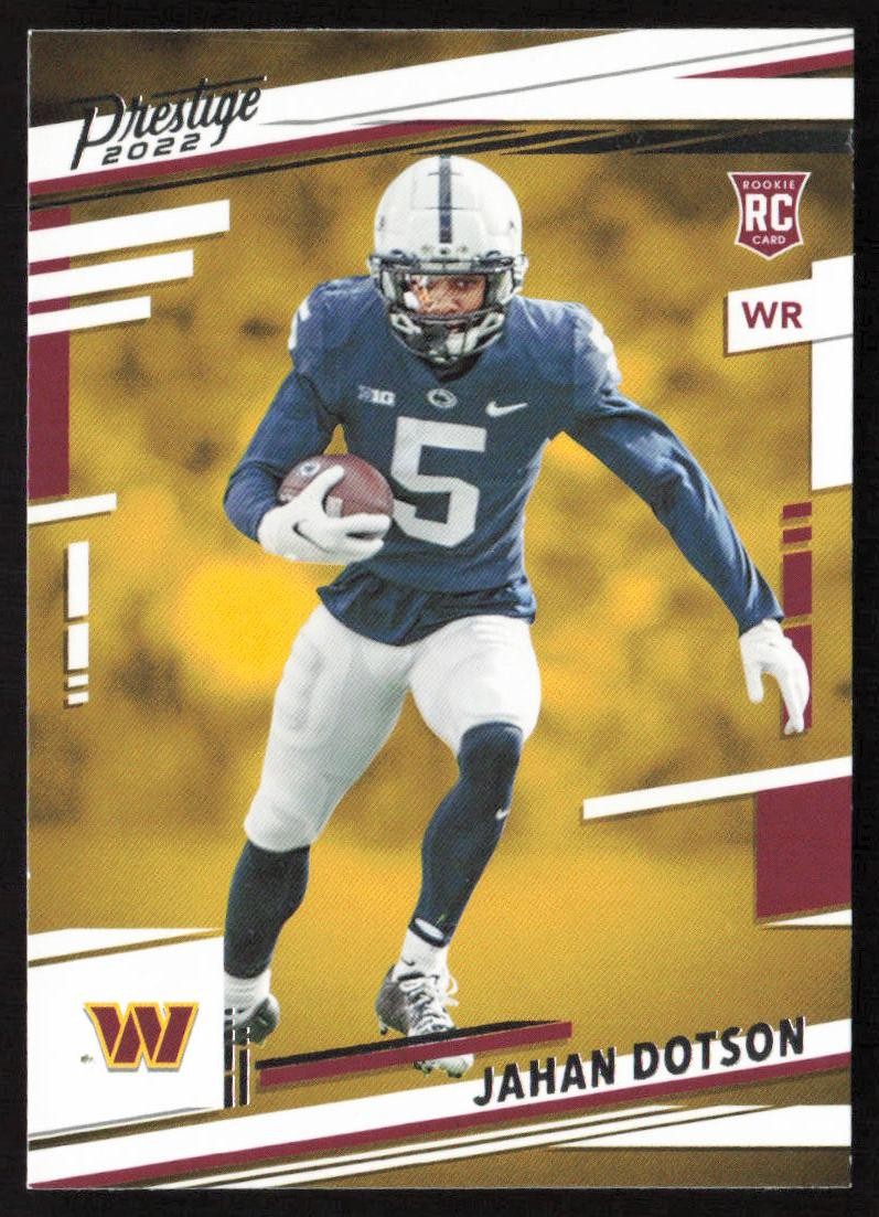 2022 Panini Prestige Jahan Dotson #315 Rookie Washington Commanders