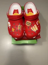 McDonalds Crocs Clog Burger and Fries Shoes M6/W8 - NEW