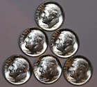(6) Choice Brilliant Uncirculated 1947-D Roosevelt Dimes - #9528D FREE SHIPPING