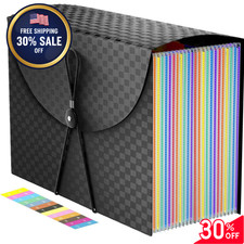 ,Expanding File Folders Accordion File Organizer with 24 Pockets,Accordian Docum