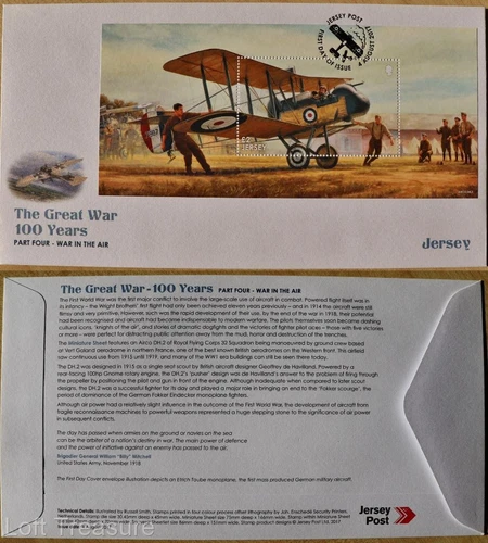 Jersey Stamps "The Great War - 100 Years Pt 4" £2 M/S First Day Cover 2017