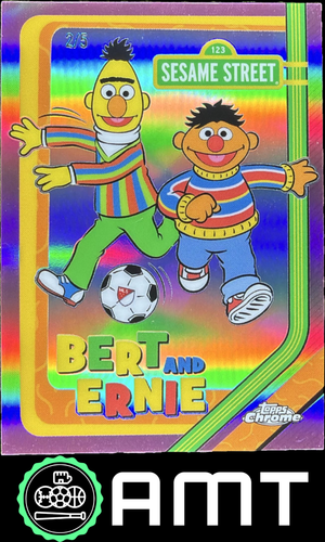 Bert and Ernie 2026 Topps Chrome MLS 2/5 X Sesame Street Color Match Refractor