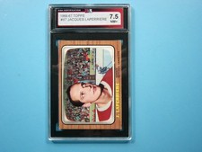 1966/67 TOPPS NHL HOCKEY CARD #67 JACQUES LAPERRIERE KSA 7.5 NM+ SHARP!! TOPPS