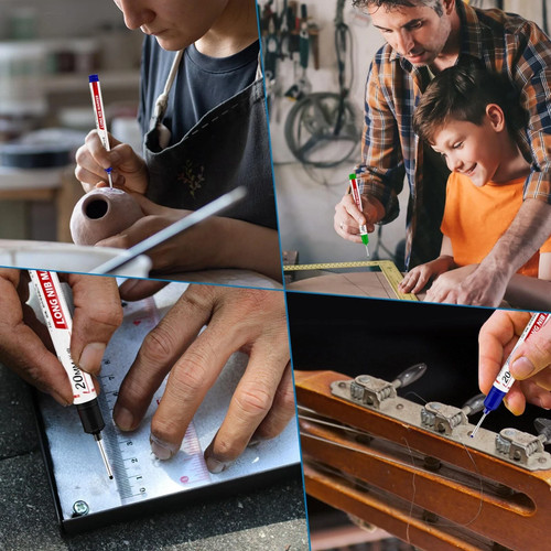 10 Pcs Long Head Deep Hole Marker - Long Nib Marker Multi-purpose Deep Hole M... - Picture 6 of 6