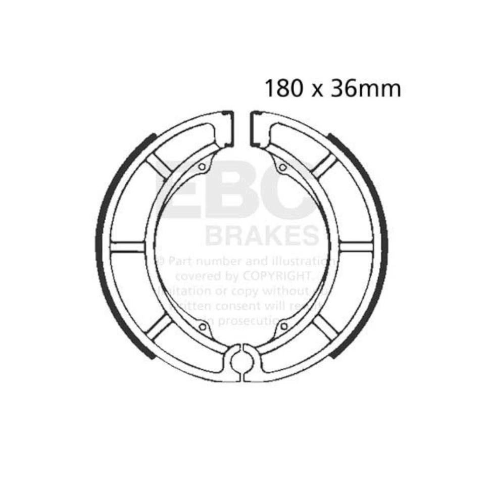 Zapatas de freno traseras para SUZUKI VL 800 INTRUDER VOLUSIA 2001-2004 EBC Foto 2 de 4