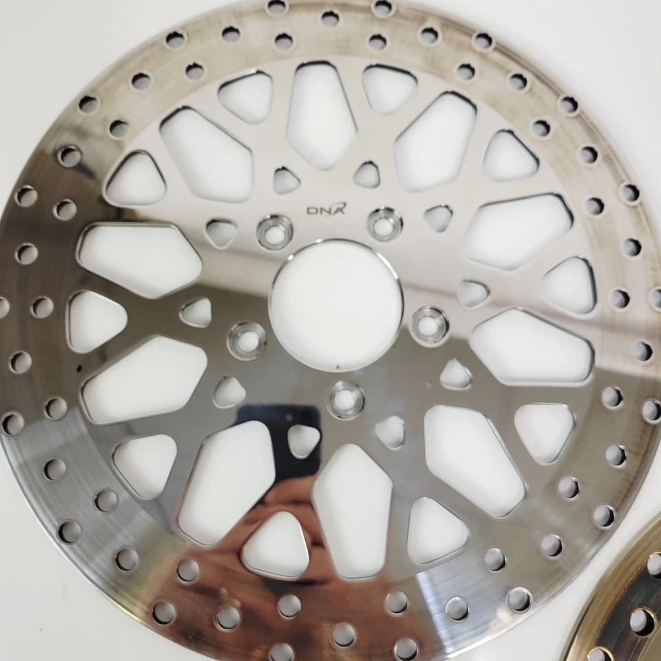 Rotores de freio dianteiro DNA malha polida 11,8" para Harley-Davidson Fat Boy / Softail - Imagem 3 de 4