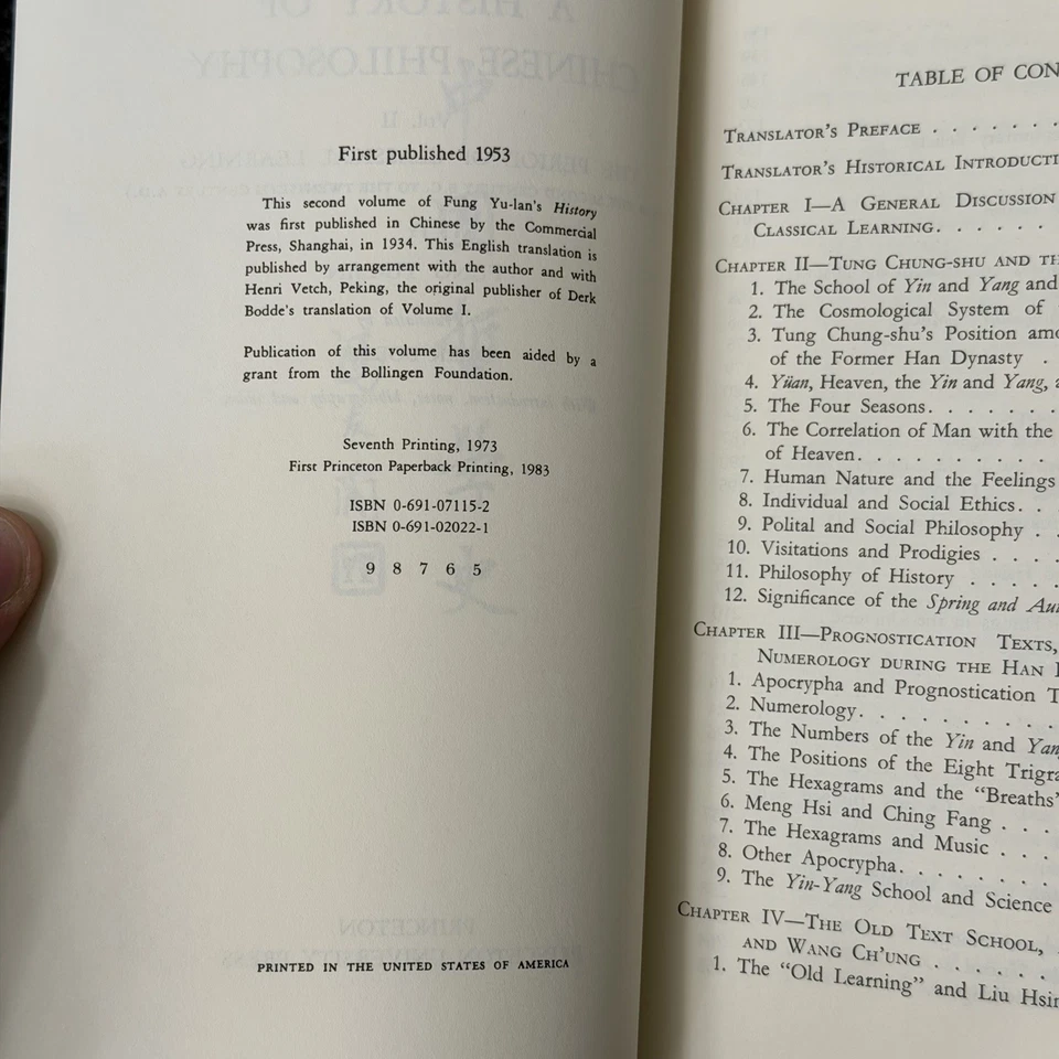 History of Chinese Philosophy, Volume 2 : The Period of Classical Learning from - Image 4 of 4