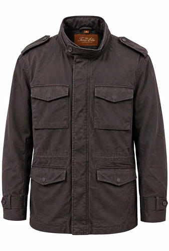 Tasso Elba Men’s Military Field Jacket Charcoal Gray 4 Pocket Size M NWOT - product listing photo