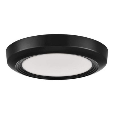 7.5 in. Disk Light LED Flush Mount with Night Light Feature and Extra Black Trim