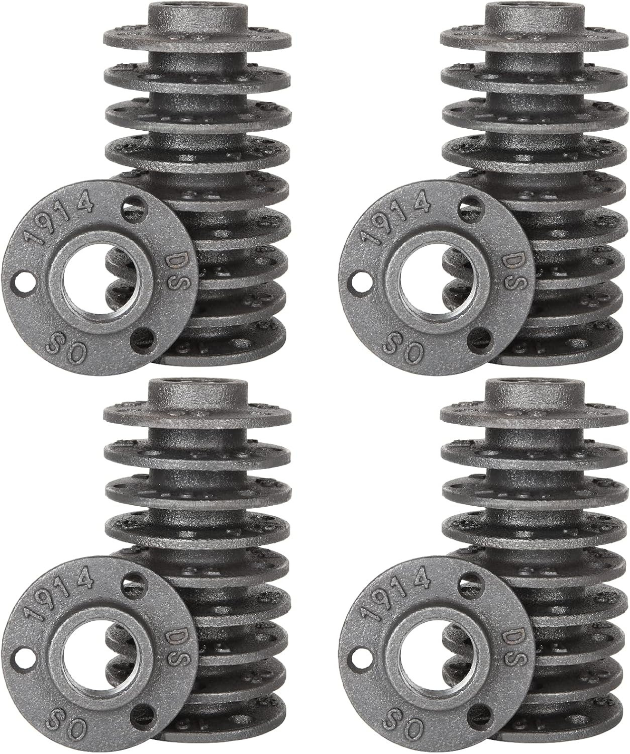 40 Pack 1/2" Floor Flange Pipe Fittings 1/2 Inch Industrial Black Pipe Flange Ma