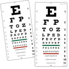 Snellen Plastic Eye Chart 20 Feet 22 x 11 inches EYE Exam Chart Pack of 2