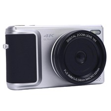 SILVER 4K DIGITAL CAMERA PHOTOGRAPHY 64MP HD AUTOFOCUS 16X DIGITAL ZOOM - SILVER