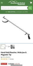 Medic Therapeutics Extra Long Reacher Grabber Tool w/ Magnetic ti Brand New
