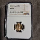 2022  Eagle G$5 - MS69 NGC - 1/10th Oz Fine Gold