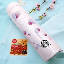 Starbucks Japan Limited Sakura Cherry Blossom Tumbler Bottle Mug Pink Kawaii