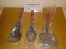 Mad Hungry 3 Piece Stainless Steel Cook's Spoons Set - RED