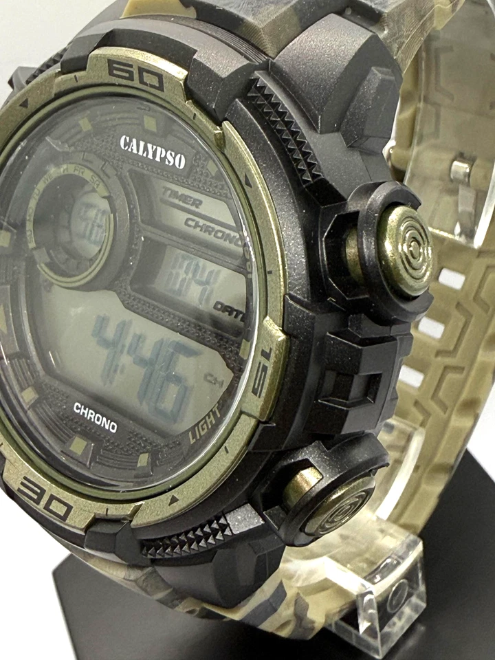 RELOJ DEPORTIVO DIGITAL CALYPSO K5723/6 HOMBRE | RESISTENTE AL AGUA 10 ATM | ROCE MARRÓN Foto 3 de 4