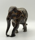 Vintage Style Elephant Figurine Ornate Resin Ceramic Effect Animal Ornament