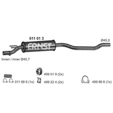 ERNST Vorschalldämpfer Mittelschalldämpfer für Opel Corsa B 73_ 78_ 79_ 1.2i