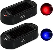 Car Solar Power Simulated Dummy Alarm, New Model Brighter Color: Red Blue