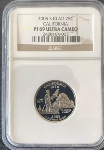 2005 S Clad 25c California State Quarter NGC PF 69 Ultra Cameo