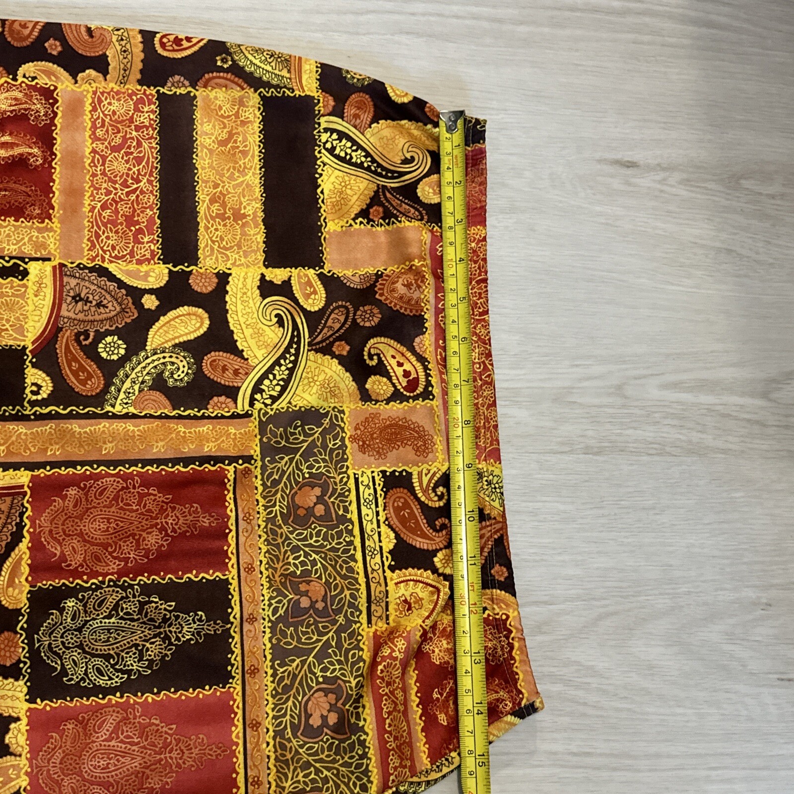 ESPRESSO Orange Brown Yellow Patchwork Stretch Sk… - image 5