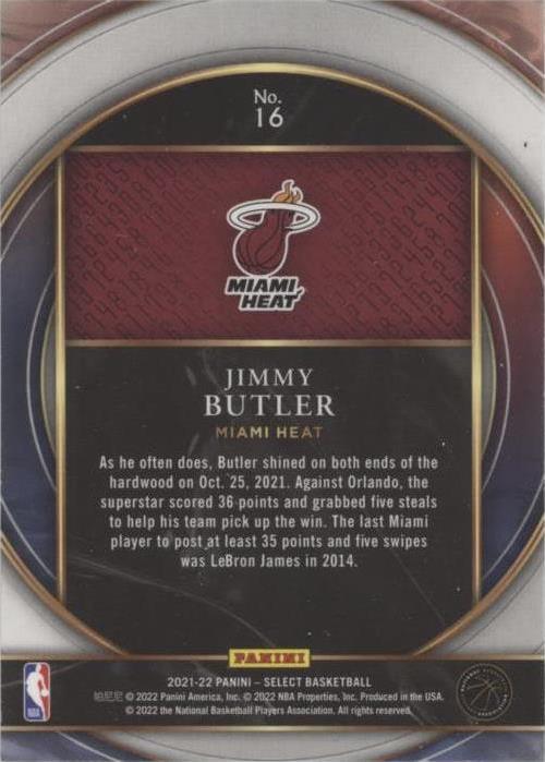 2021-22 Panini Select - Jimmy Butler #16 for sale | eBay